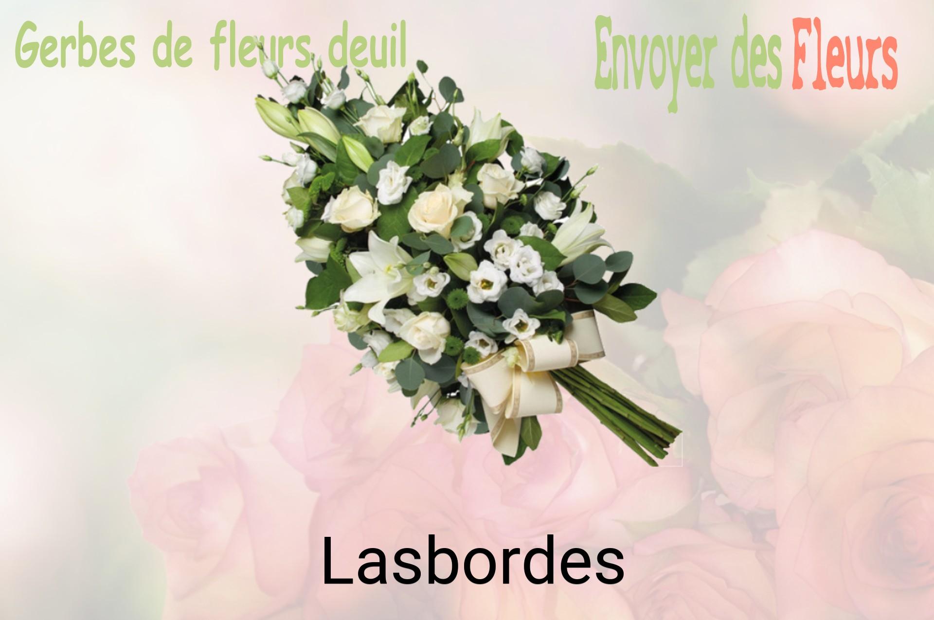 Gerbe de fleurs de deuil livrée à Lasbordes